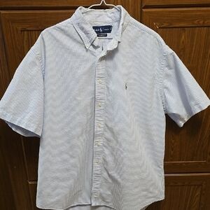 Polo by Ralph Lauren Men's Blue Striped Shirt